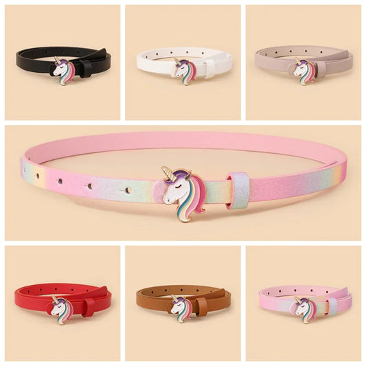 Unicorn Pony Buckle Thin Belt