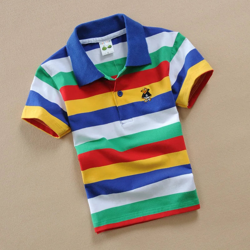 Boys Short Sleeve Stripe Tees