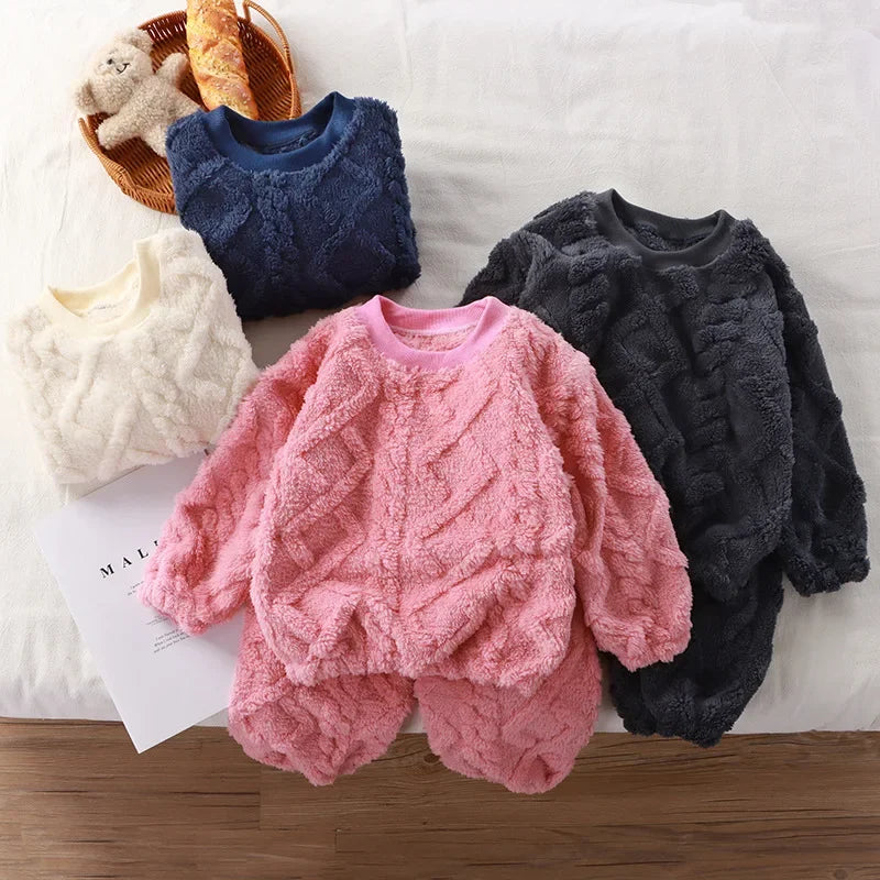 Children Pajamas Fleece Two-piece