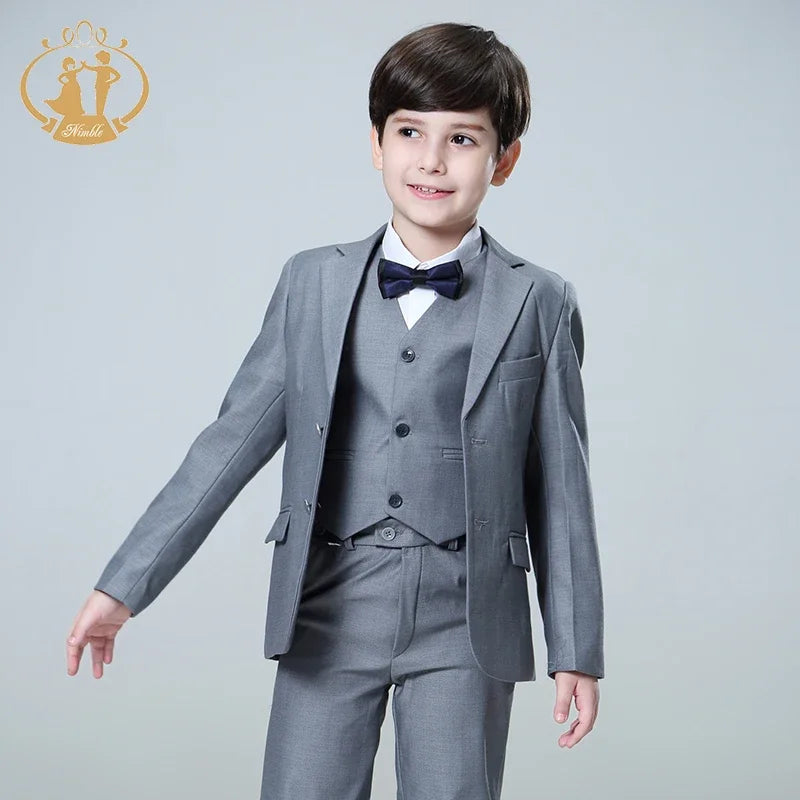 3pc Formal Boy Suit Blazer Vest Pants