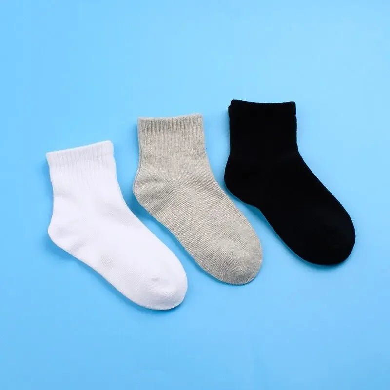 5Pairs/Lot  Kids Pure White Sock