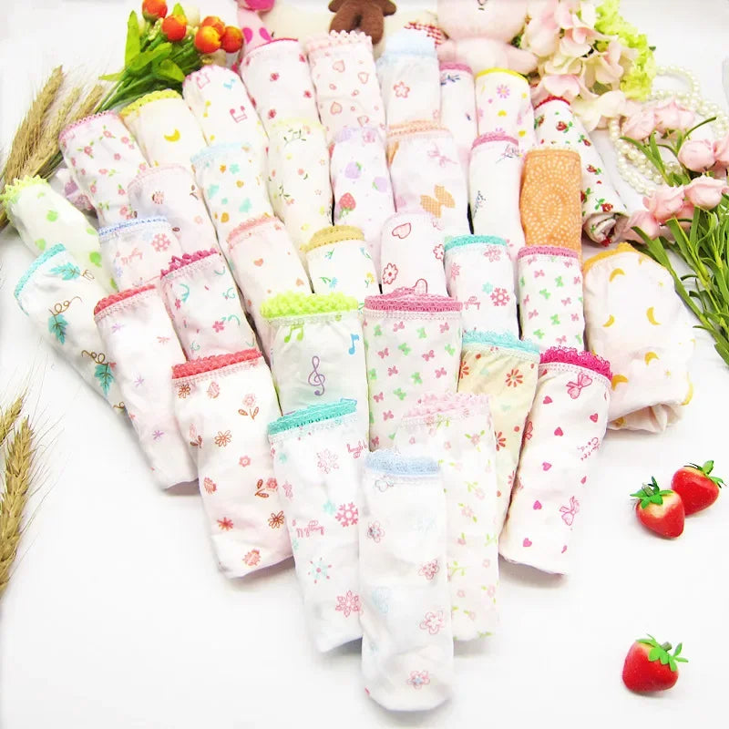 12Pcs/ girls Cotton Underwear