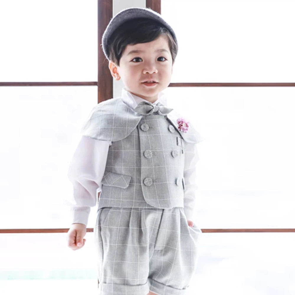 Linen Vest Boys Set Toddler  Suits