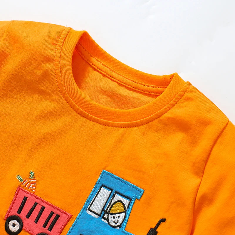 Boys T-shirts Cartoon Tractor