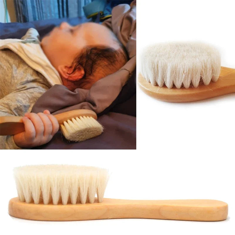 Baby Pure Wool Wooden Brush Comb