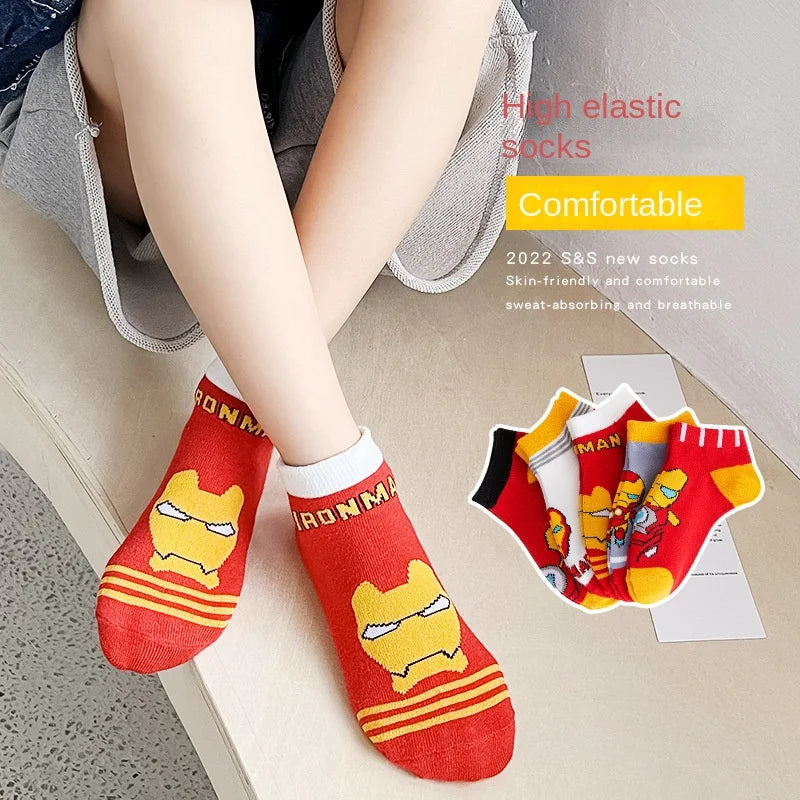 5 Pairs superhero Children Socks