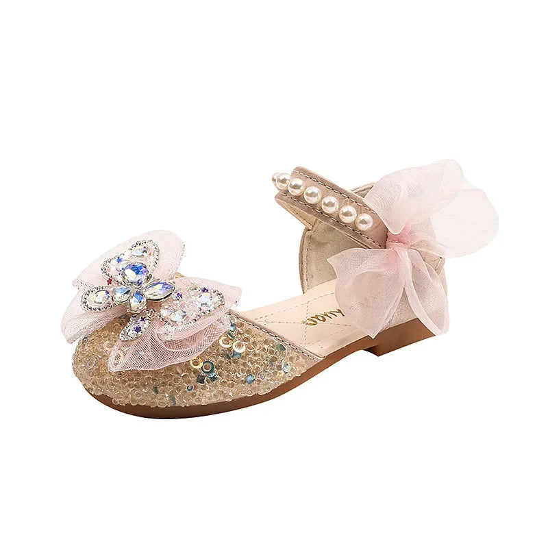 Girl Shoes butterfly Bow pearls