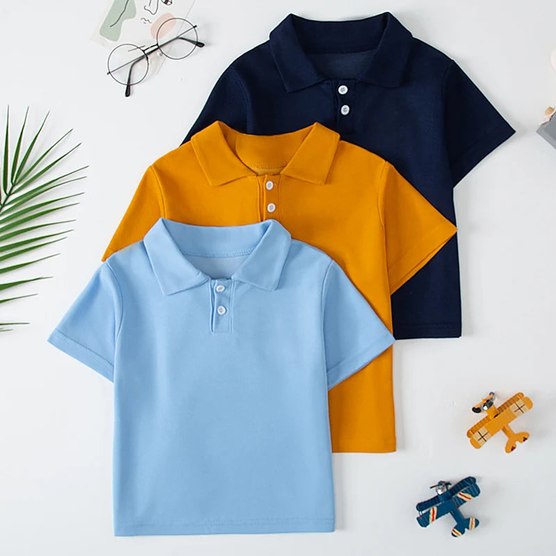 Children's solid color POLO shirt