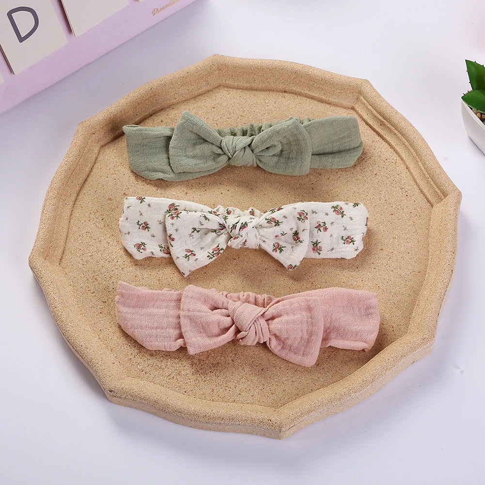 3Pcs Linen Baby Headband