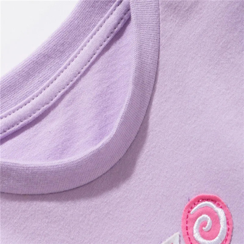 Ice Cream Embroidery Cotton Tshirts