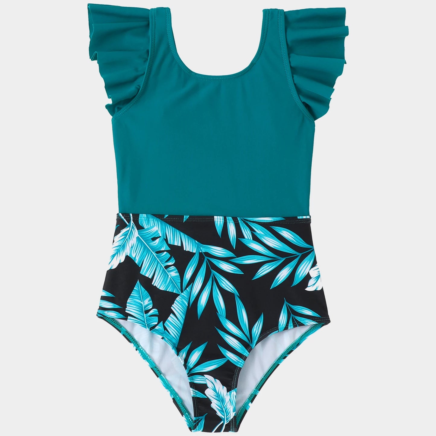 One Piece Swimsuit leaf print