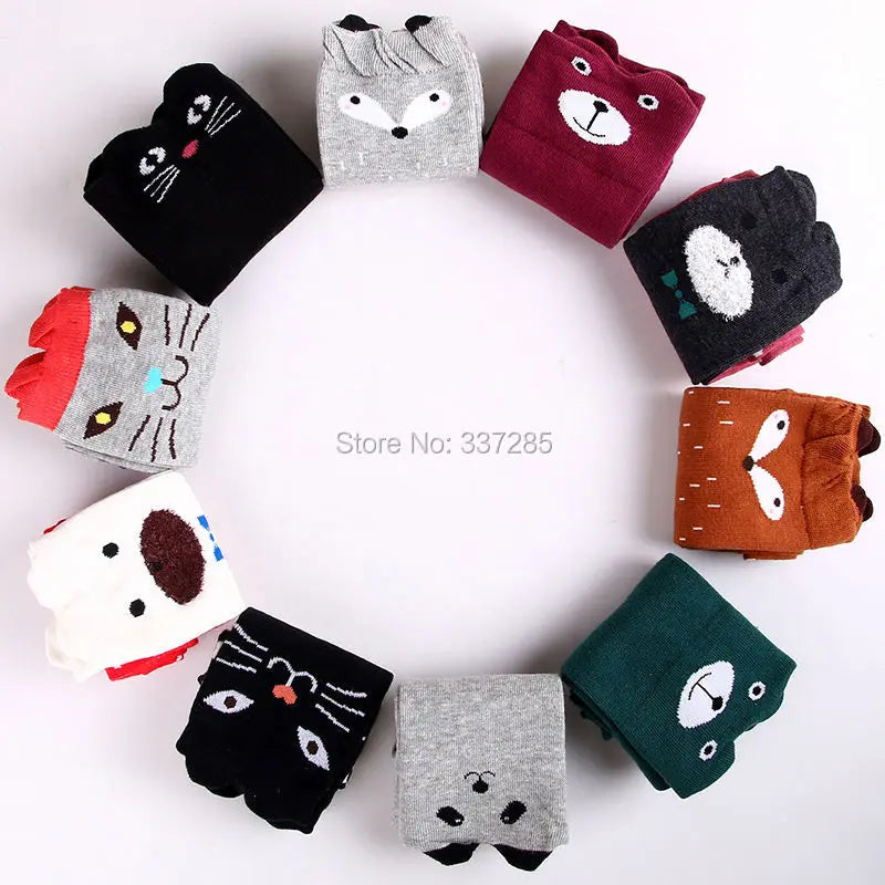 Knee High cotton cute Animal socks