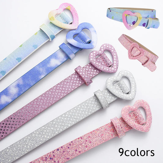 Girls Pu Leather Adjustable Belts