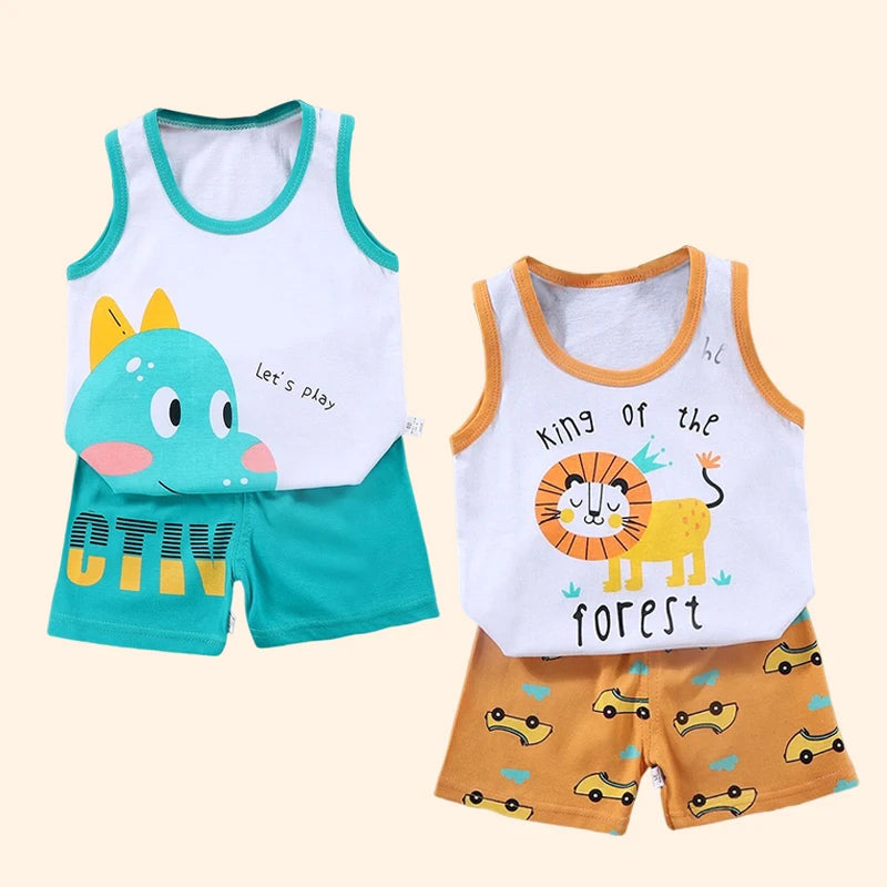 Children Clothing Vest Sets Summer