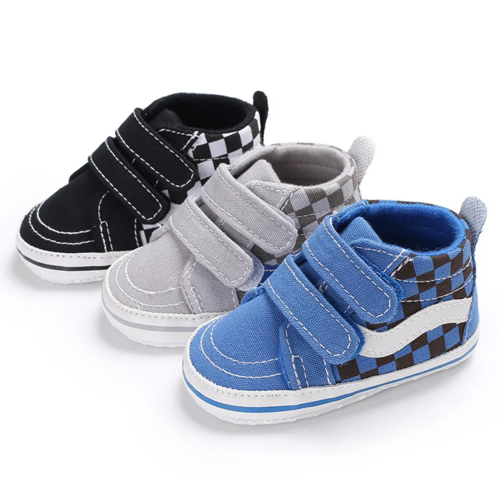 Baby Sneakers Anti-slip Soft Plaid