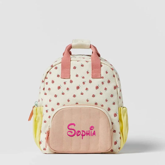 Custom Name Strawberry Backpack