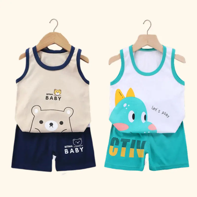 Children Clothing Vest Sets Summer