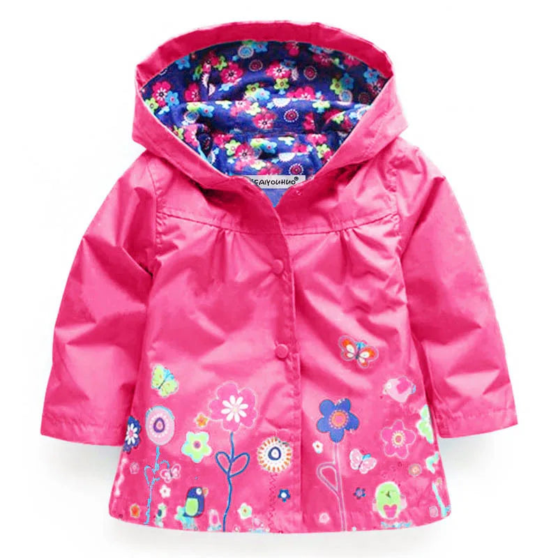 Girls Fashion Waterproof Wind coat