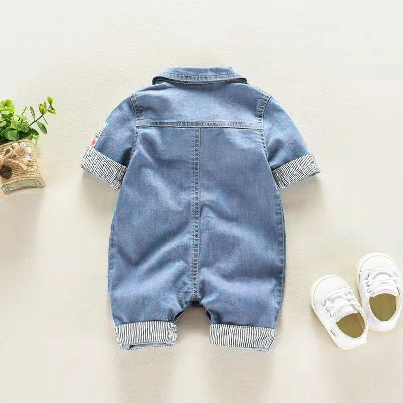 Denim Jumpsuits Long Sleeve Trousers