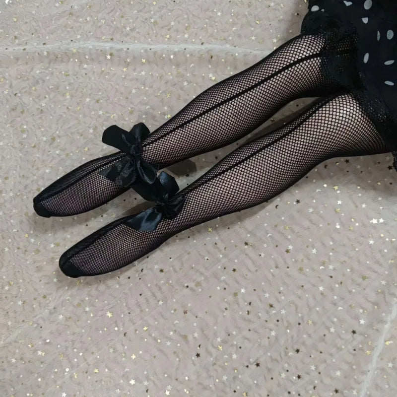 Fish Net Stockings with big bow