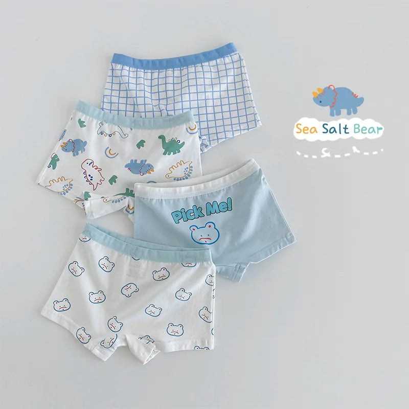 4pc Boys Boxer Shorts Cotton