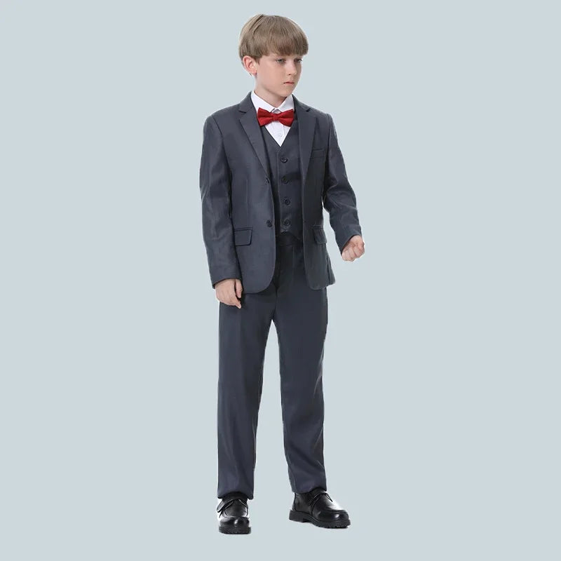 3pc Formal Boy Suit Blazer Vest Pants