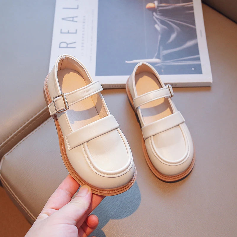 One strap Leather Shoes for Girls