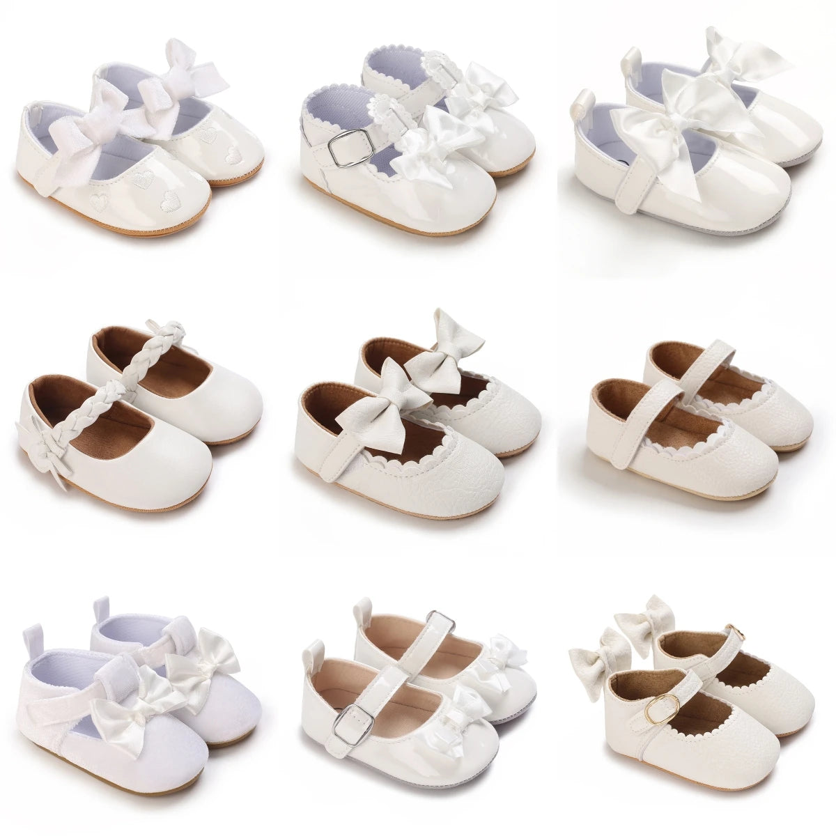 0-18 Months White Sole flat shoes