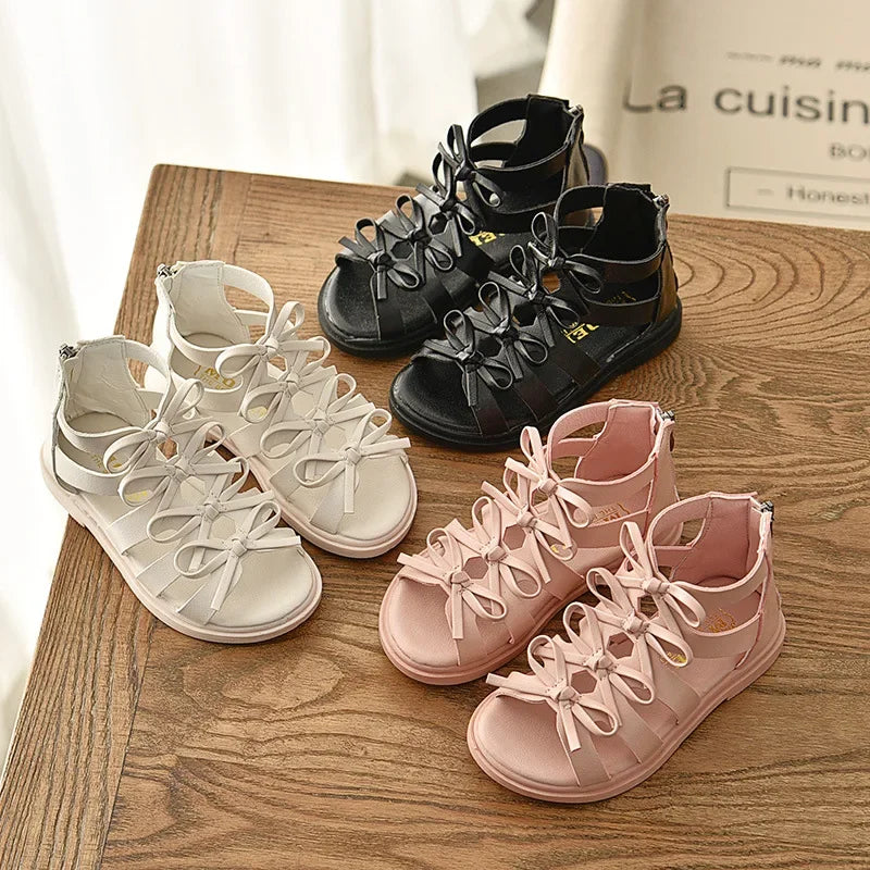 Small Cute Bowknot leather Sandals