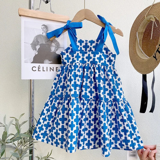 Blue Summer Suspender Dresses