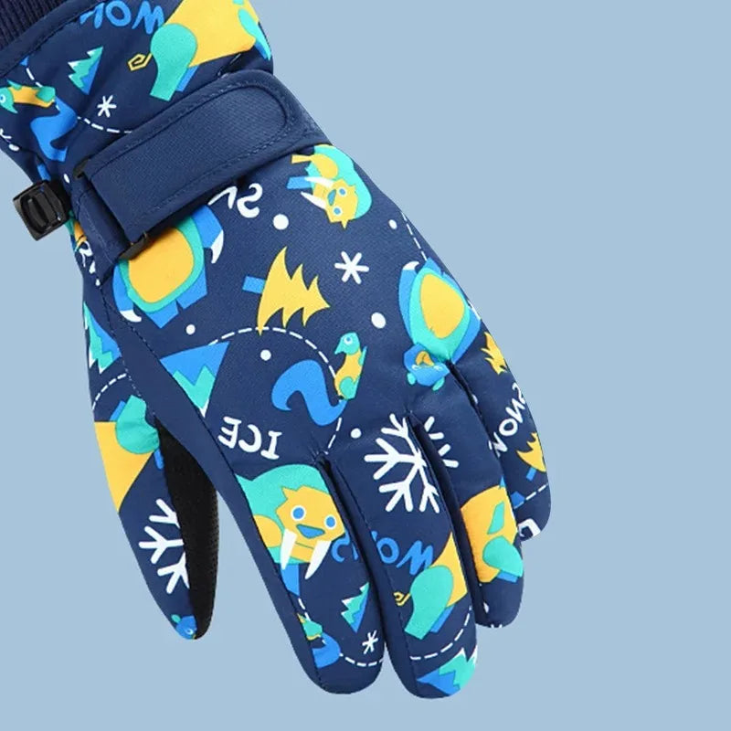 Fleece Lining Ski Waterproof gloves