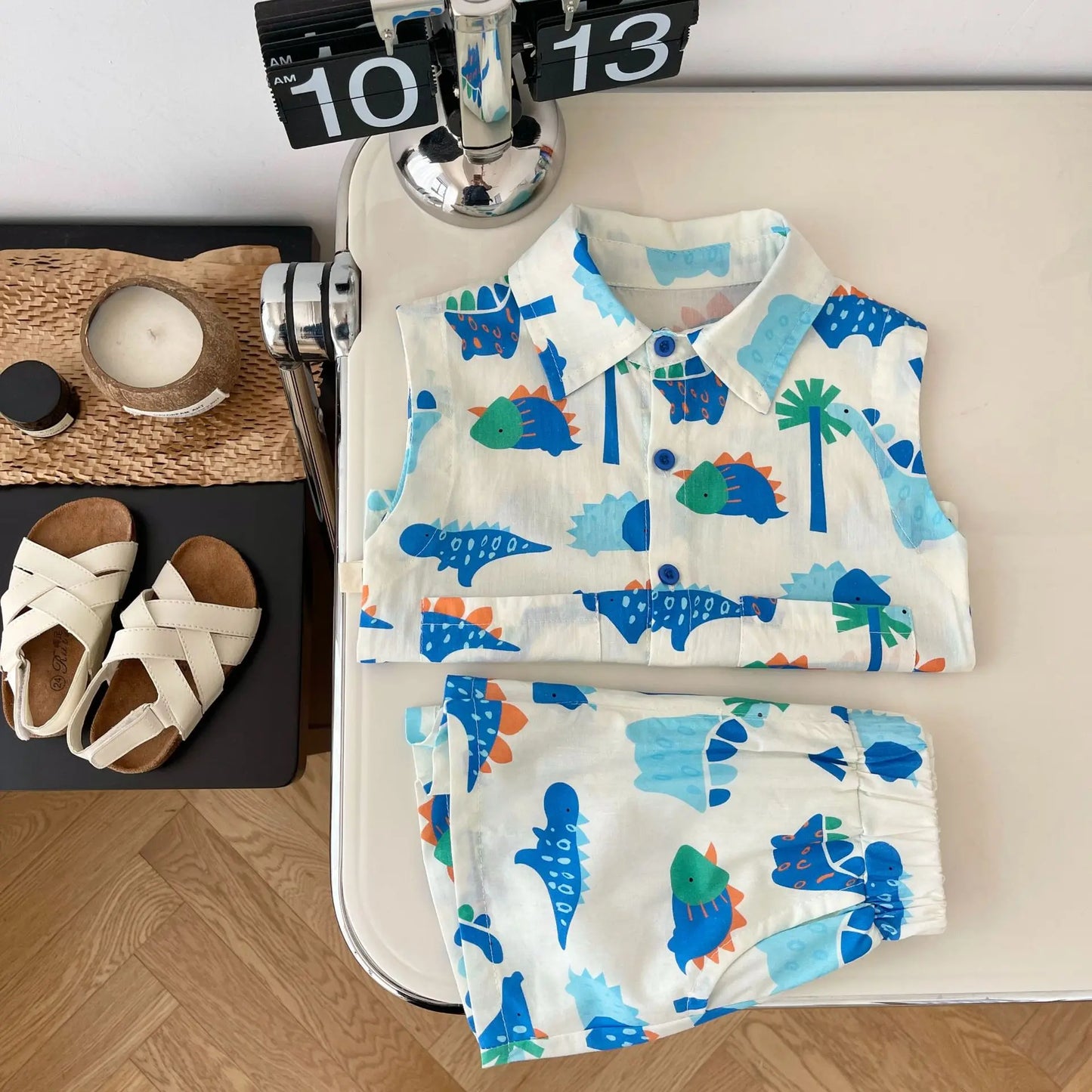 Kids 2-Piece Sleeveless Shirt+Shorts