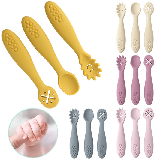 3PCS Silicone Utensils Feeding set