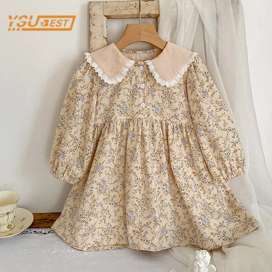 Long Sleeve Flower Print Dress