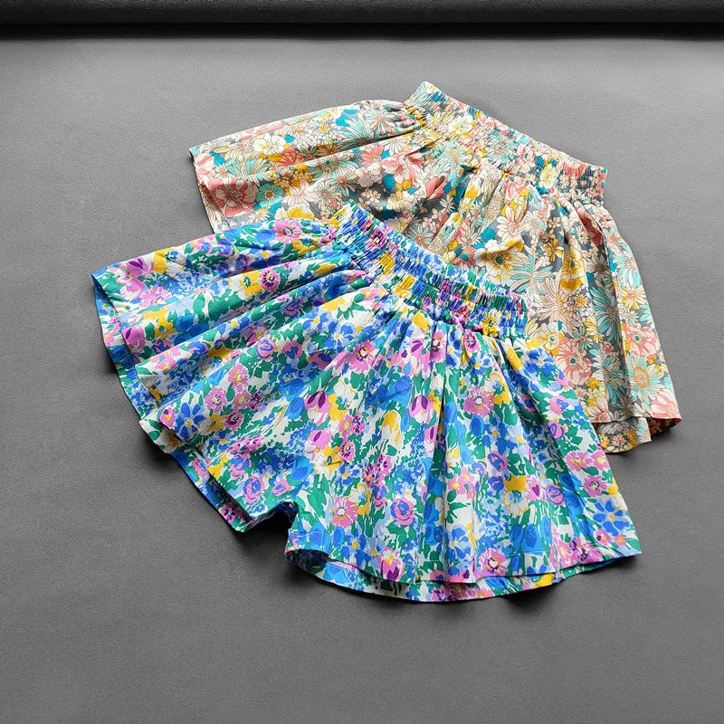 Girls summer Flower shorts