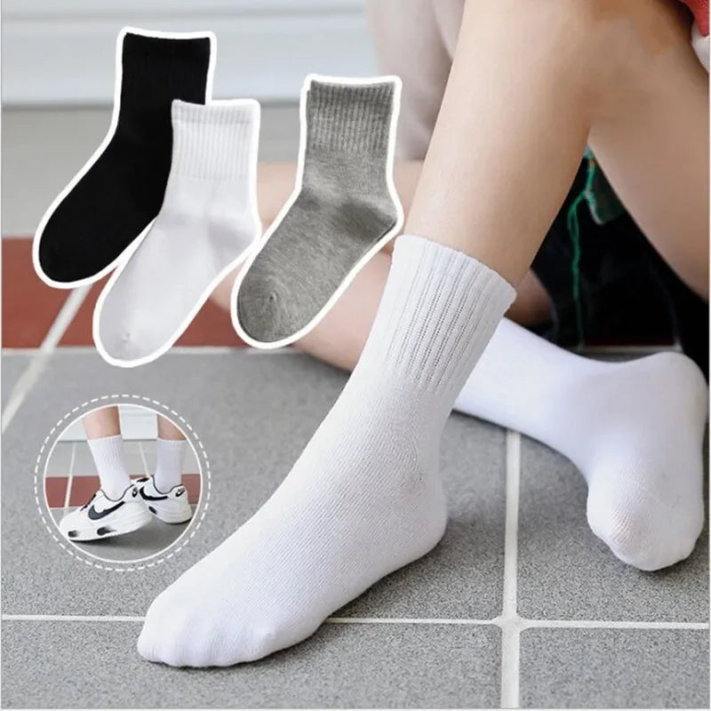 5Pairs/Lot  Kids Pure White Sock