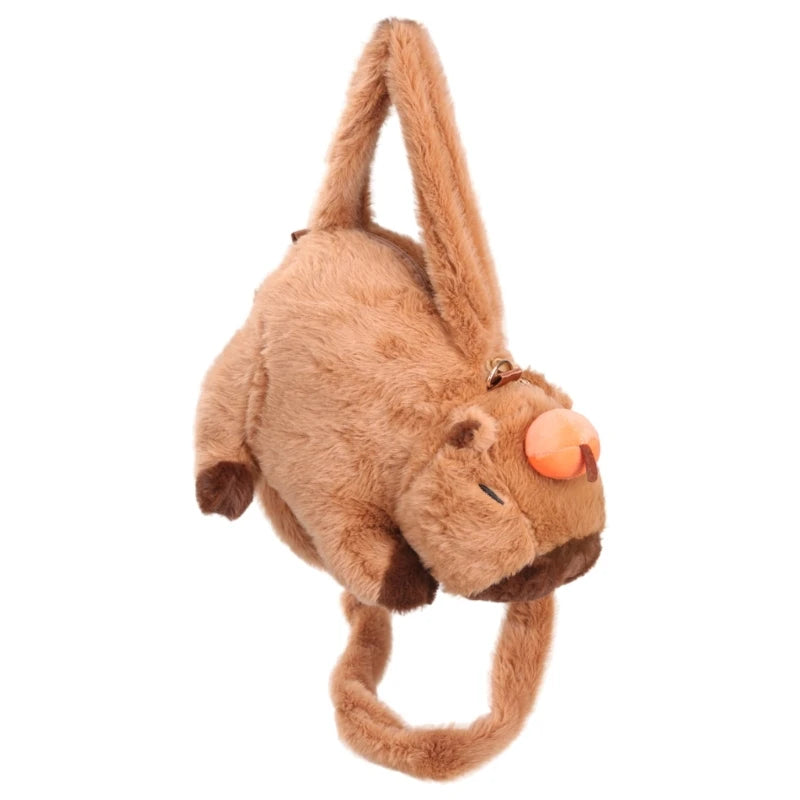 3D Capybara Plush Shoulder Bag