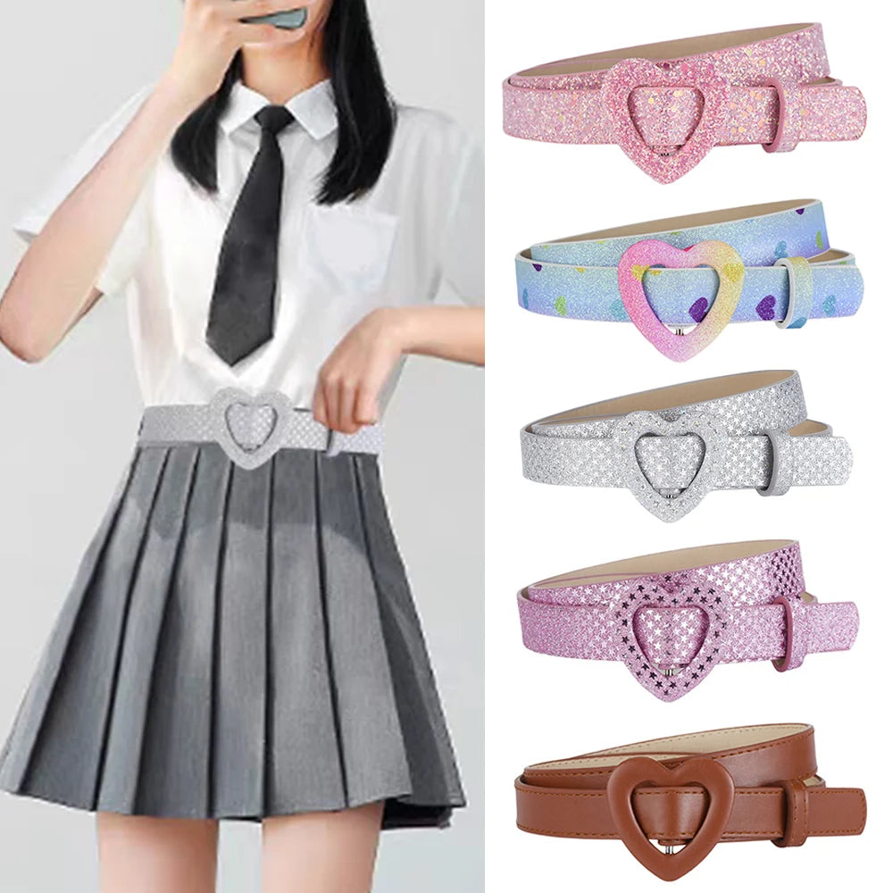 Girls Pu Leather Adjustable Belts