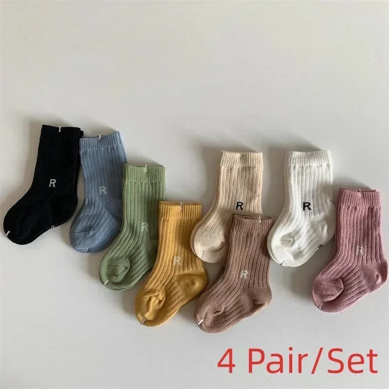 4Pair Kids Sock Letters