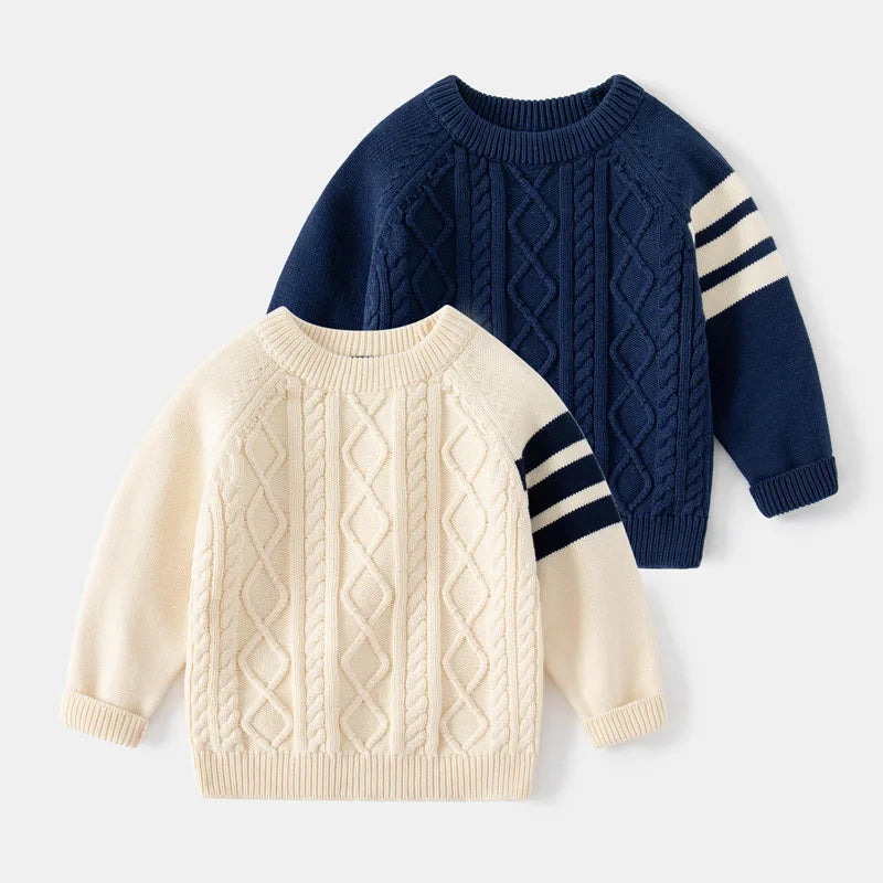 Children Sweater striped sleeve