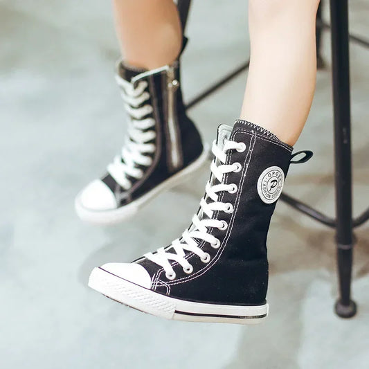 High Top Flat Bottom Sneakers