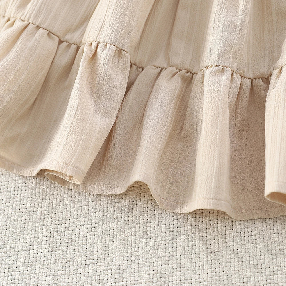 Summer Solid Color Pleated Dress