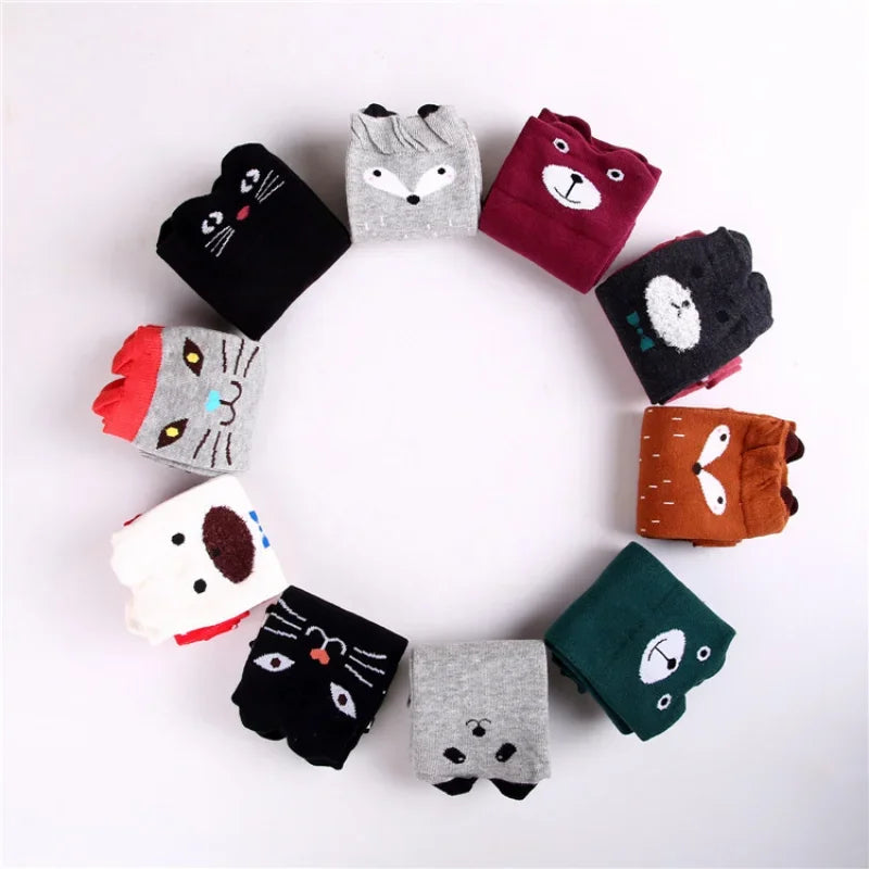 Knee High Long Cotton animal socks