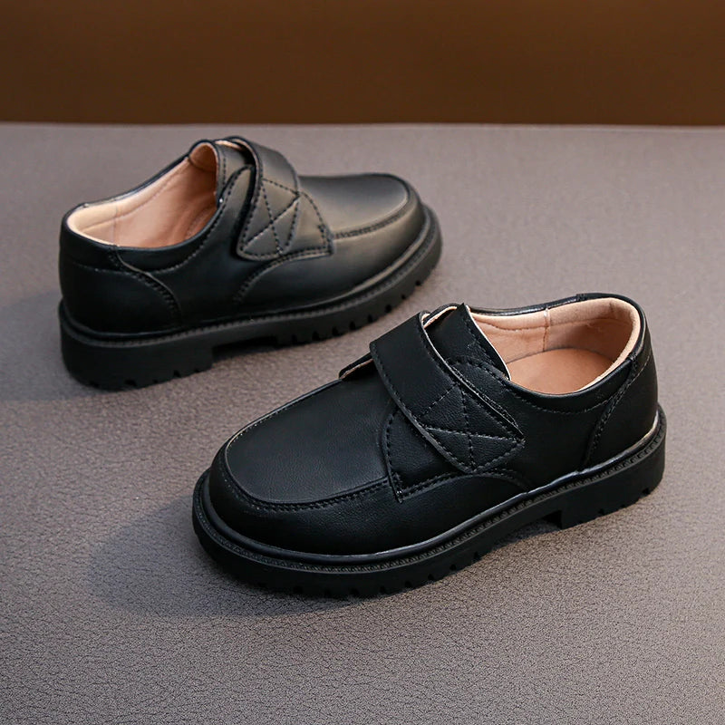 Boys Black Leather Shoes