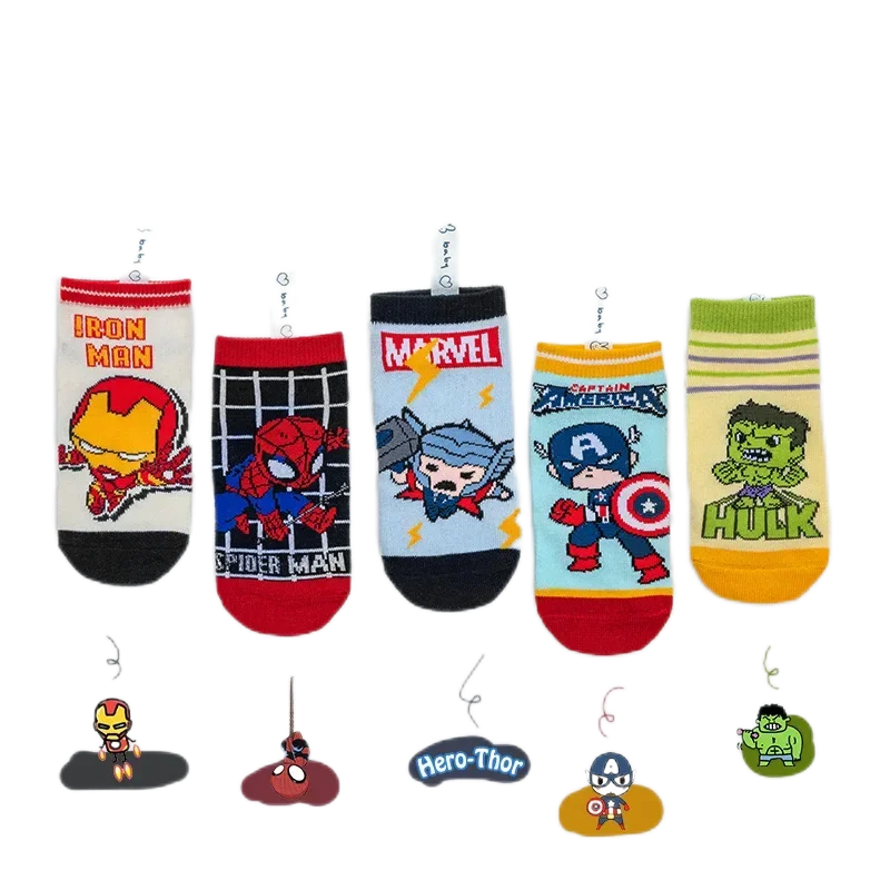 5 Pairs superhero Children Socks