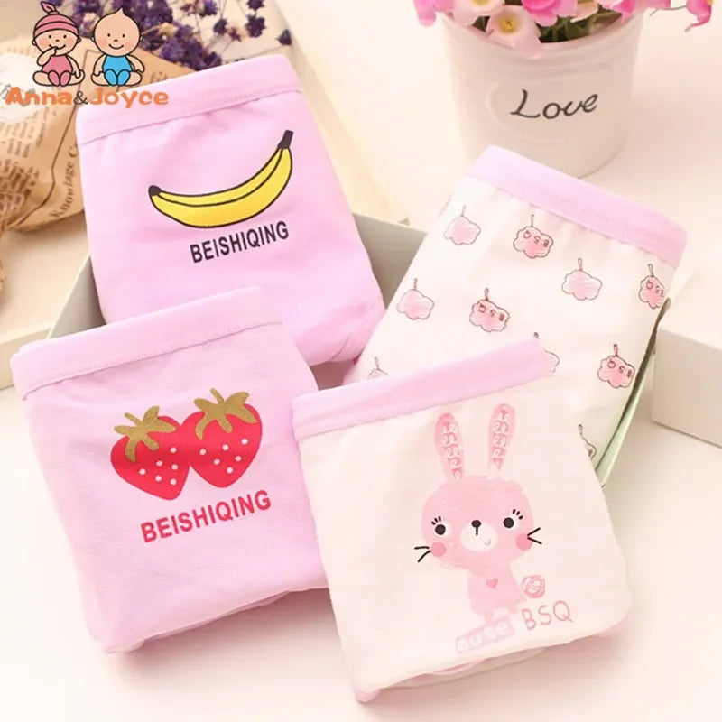 4pc Girl Underwear Cotton