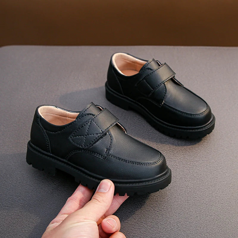 Boys Black Leather Shoes