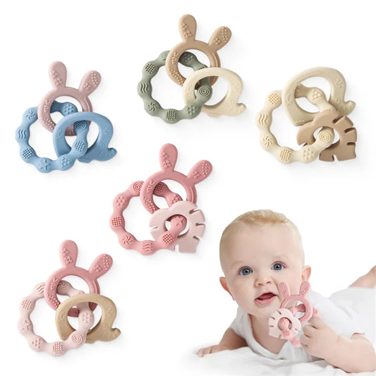 1Pcs Baby Teether Ring BPA Free