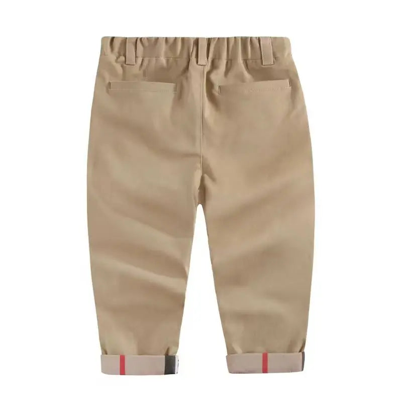 Kids Casual Versatile Checker Trousers