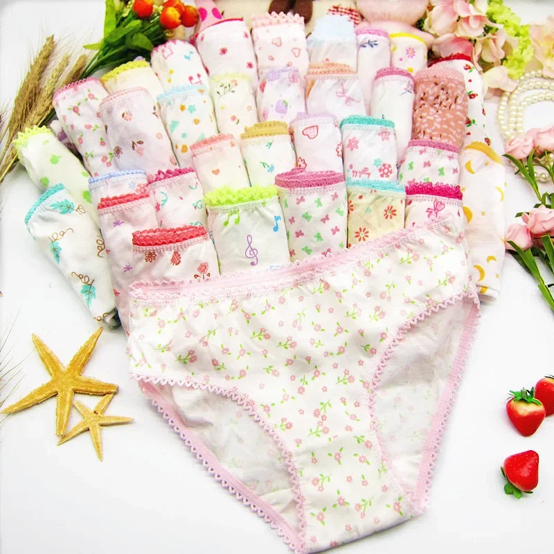 12Pcs/ girls Cotton Underwear